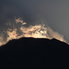 富士山頂と雲