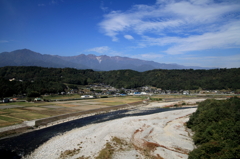 中川村　牧ヶ原橋からの風景