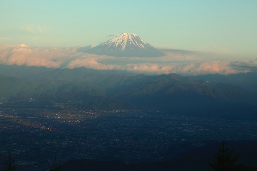甘利山から見た富士山