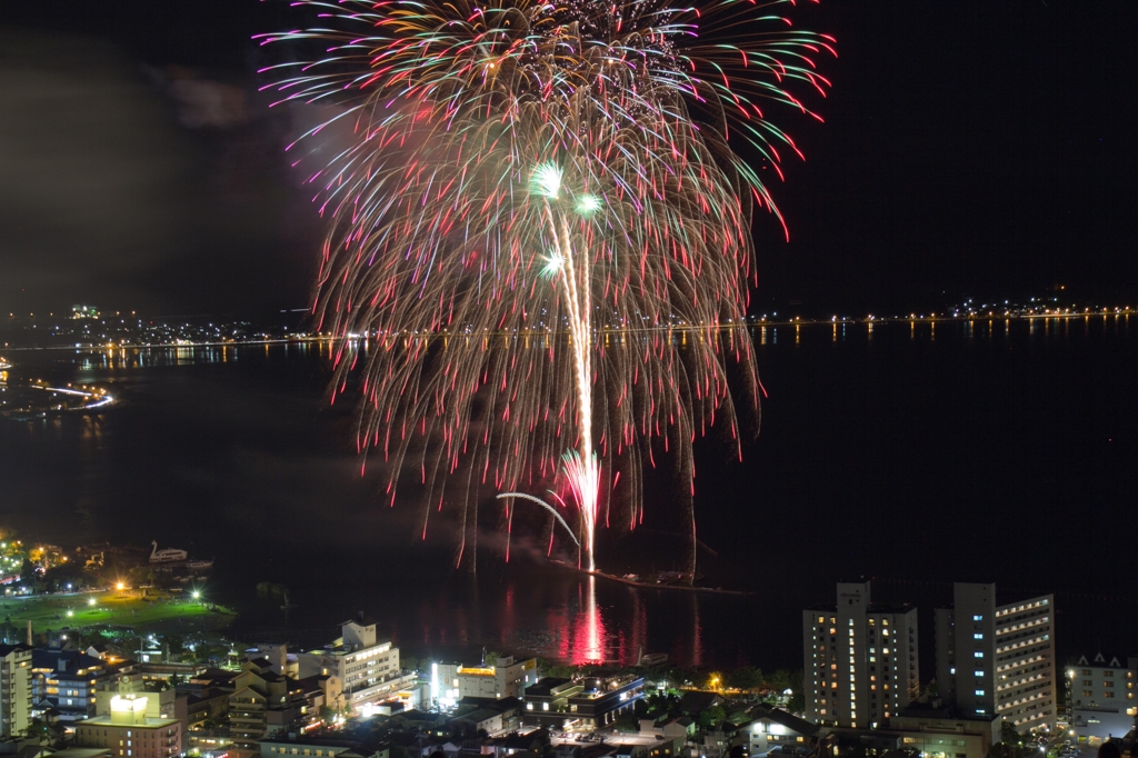 花火と夜景