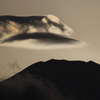 笠雲と富士山