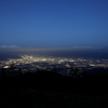 韮崎市街地の夜景・薄ら見える富士山