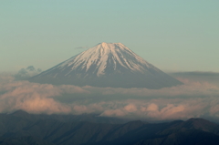 夕景の富士山