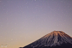 富士と流星②