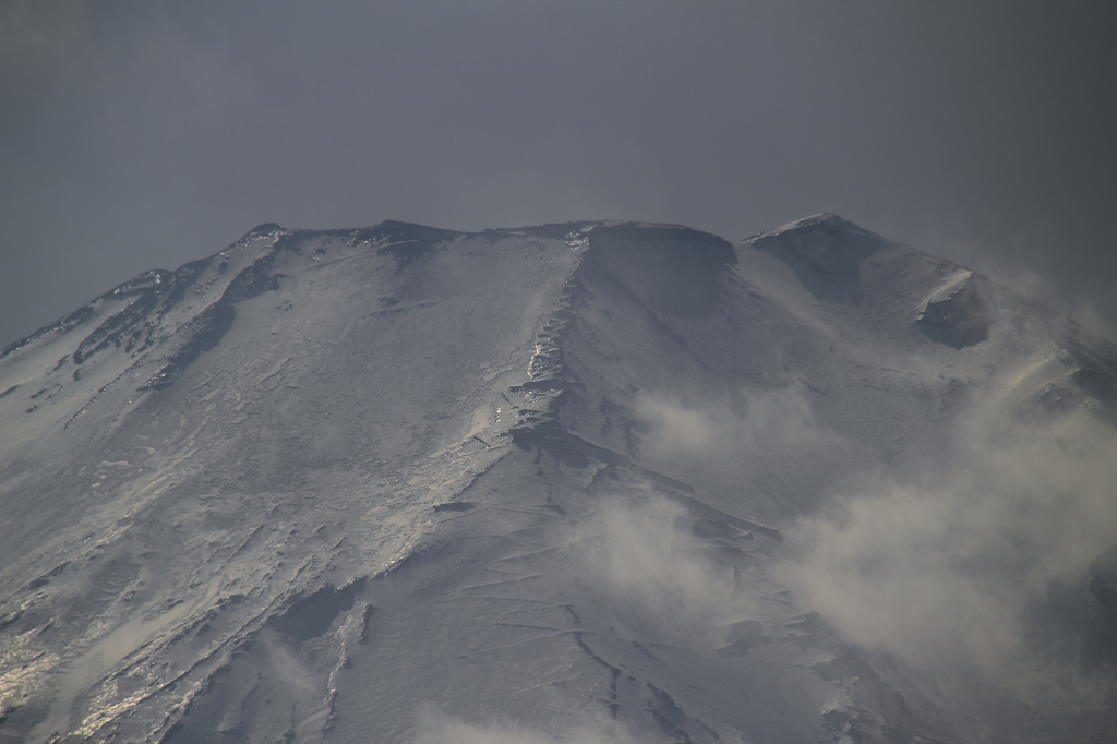 富士山の山頂付近