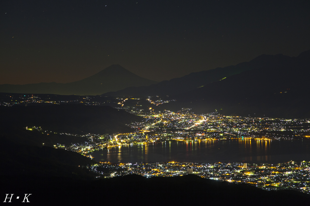 夜明け前の夜景