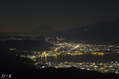 夜明け前の夜景