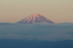 甘利山からの夕景の富士山