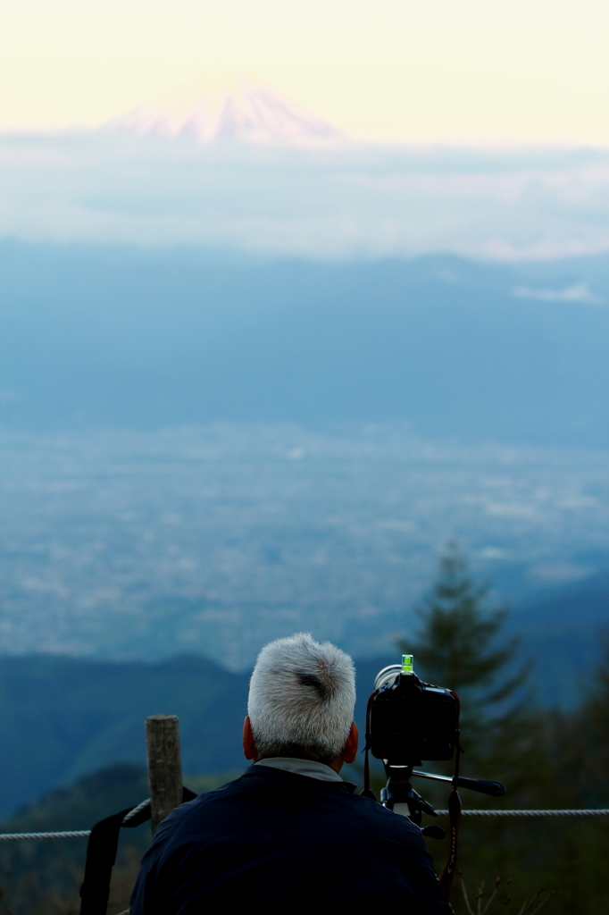 おじいさんと富士山