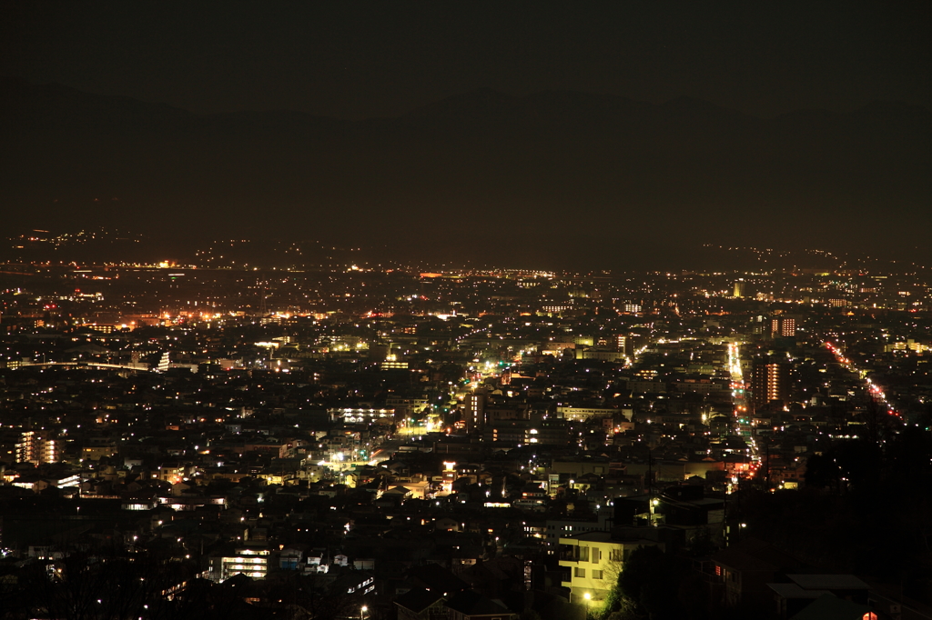 愛宕山こどもの国からの夜景　５
