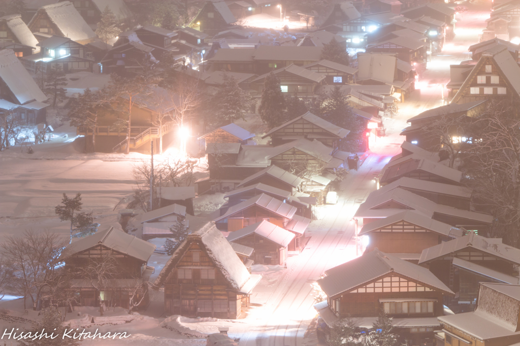 白川郷　夜景