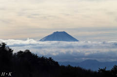 富士見高原から見る富士