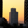 ビル街　夕景