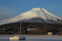 富士山と船