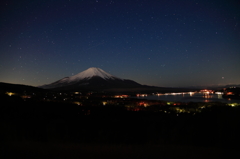 富士山とふたご座流星群