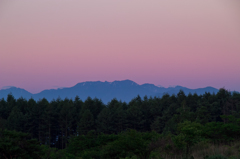 朝焼けの御嶽山
