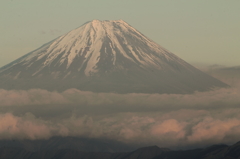 夕景の富士山