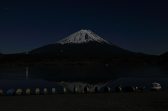 精進湖からの富士山