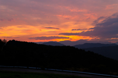 勝弦峠からの夕景