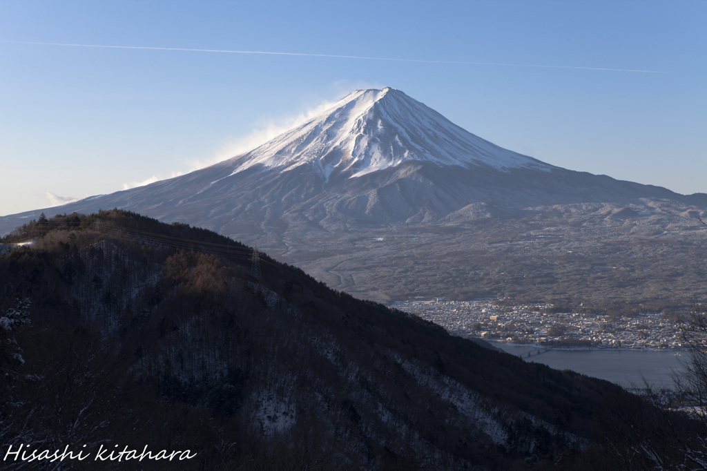 積雪後の富士