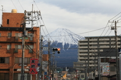富士市街地からの富士山