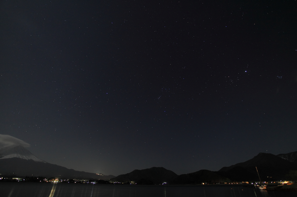 富士山と星空