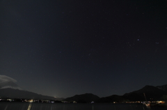 富士山と星空