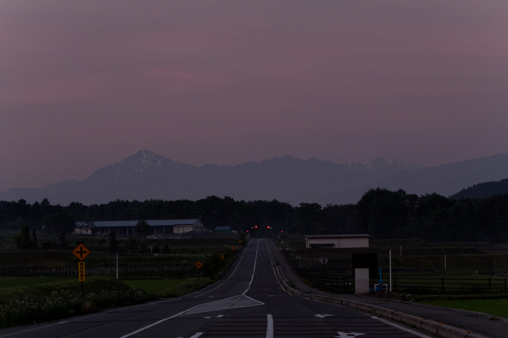 ピンク色に染まる空