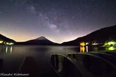 天の川in精進湖