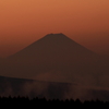 朝焼けの富士山