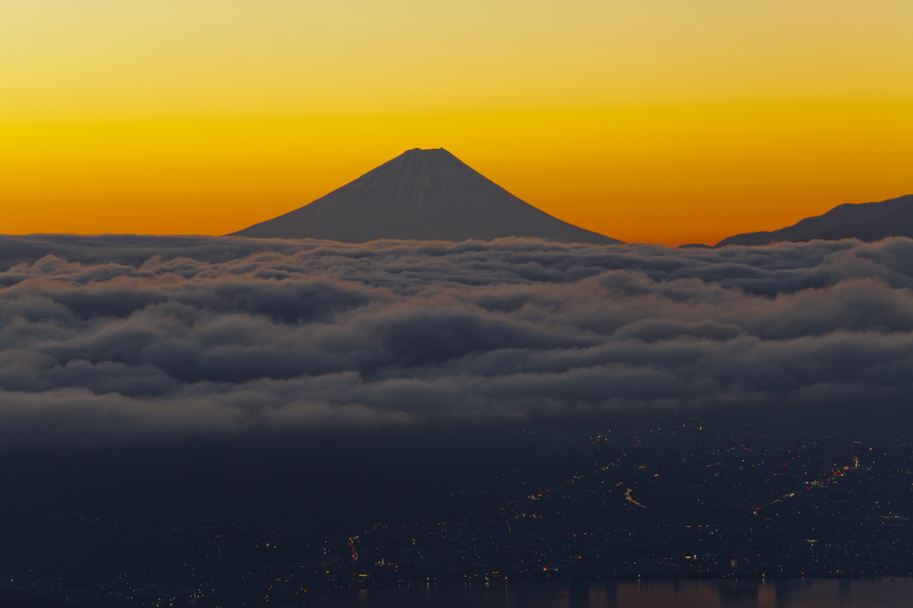 富士と雲海