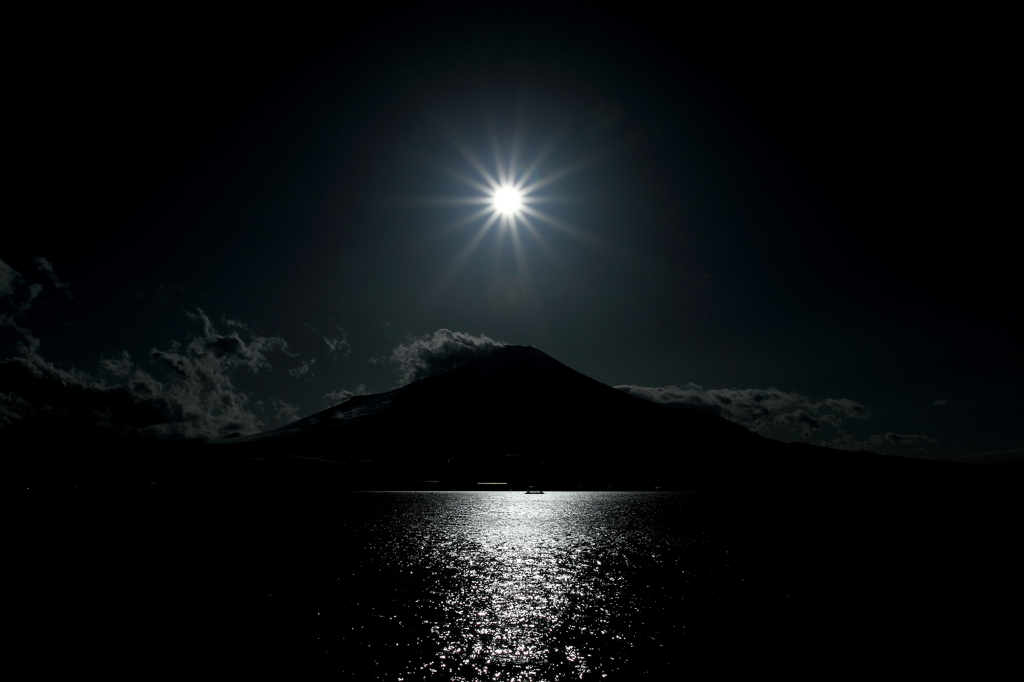 太陽と富士山