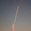 夕方の飛行機雲