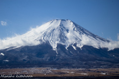 忍野富士　冬景