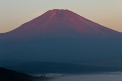 赤富士と雲海