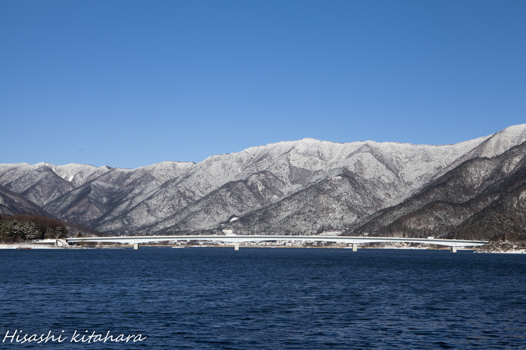 河口湖大橋　冬景