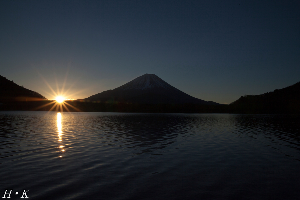 日の出in精進湖②