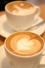 ２種類のコーヒーアート