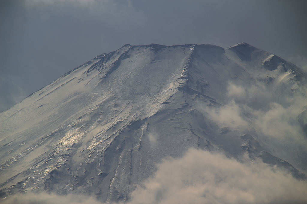 富士山の山頂付近