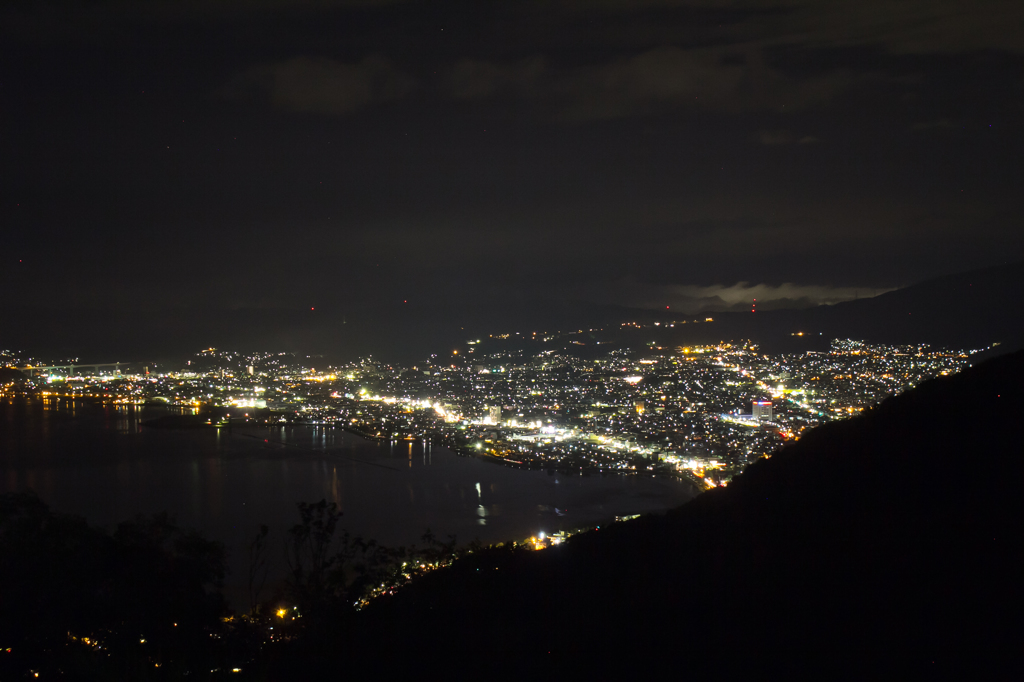 岡谷・下諏訪の夜景