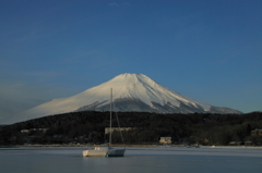 富士山と船