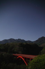 東沢大橋と八ヶ岳　