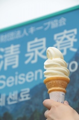 清泉寮のアイスクリーム
