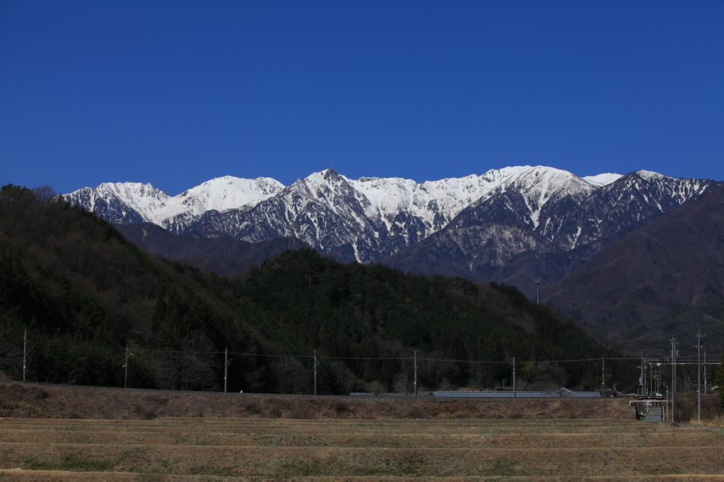  国道153号から見る南駒ケ岳