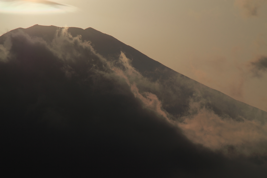 富士山と雲