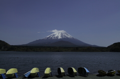 精進湖からの富士山