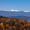 北アルプスと紅葉