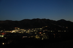 山中湖周辺の旅館や住宅地