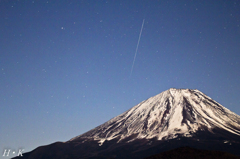 富士山とふたご座流星群