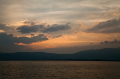 ヨットハーバーからの夕景